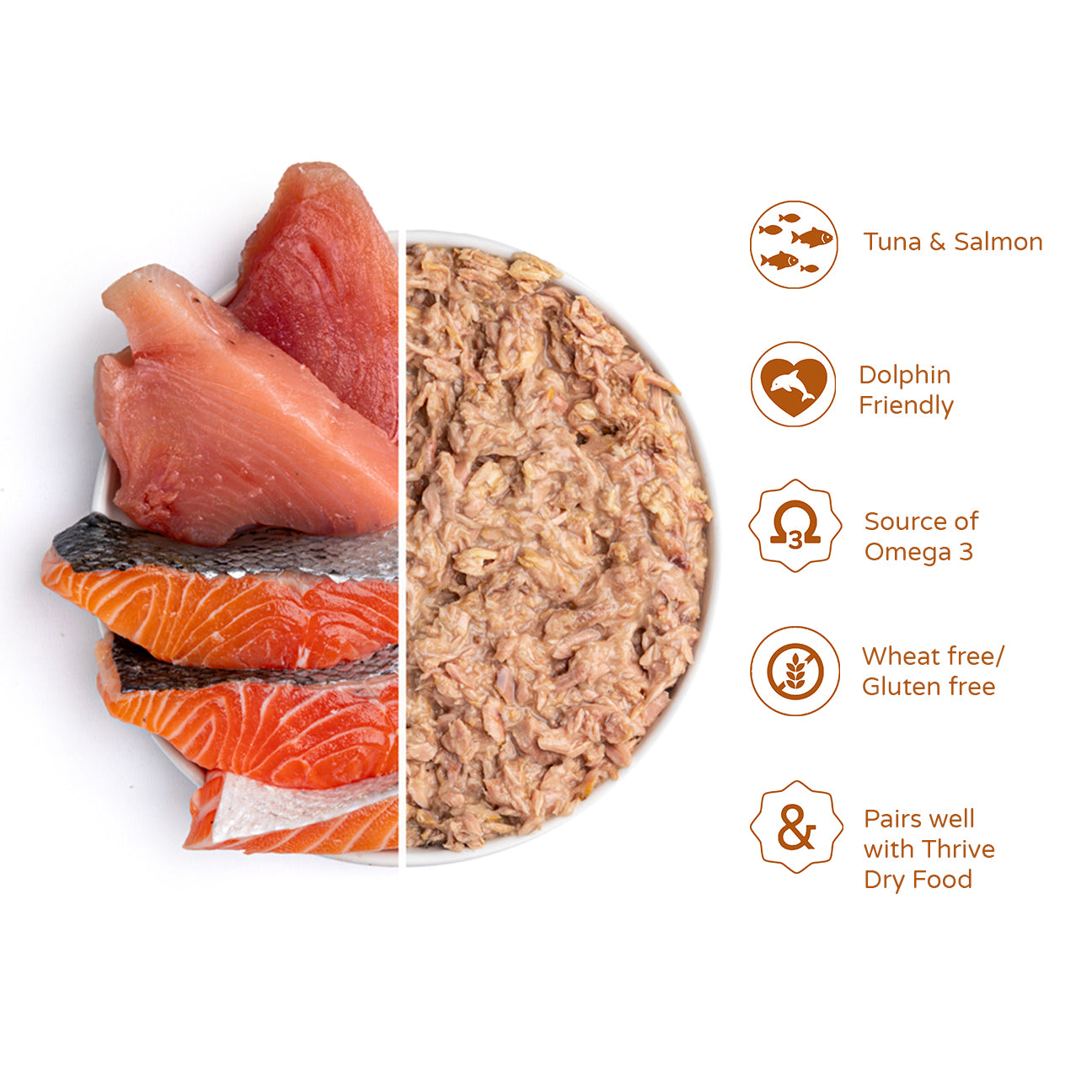 Tuna and Salmon Complete Wet Cat Food – Thrive - Main Image
