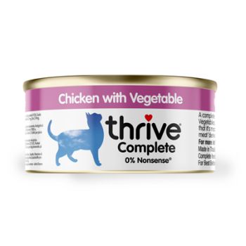 Chicken with Vegetable Complete cat food 75g Tin