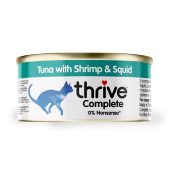 Tuna with Shrimp & Squid Complete cat food 75g Tin