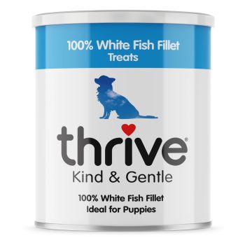 Kind & Gentle 100% White Fish Fillet Dog Treats 110g Maxi Tube