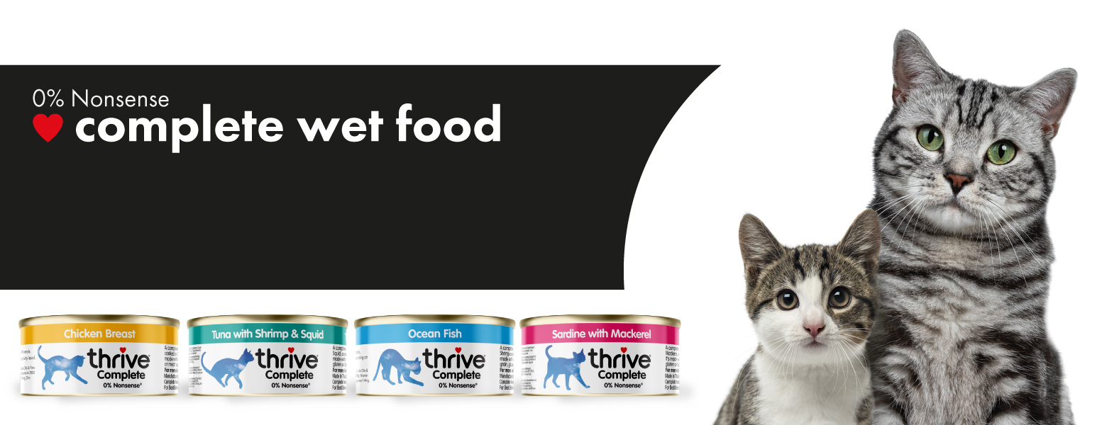 Real wet cat food - Thrive Complete | Thrive Pet Foods.